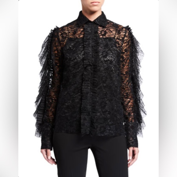 Anaïs Jourden Black Lace Top - Picture 1 of 8
